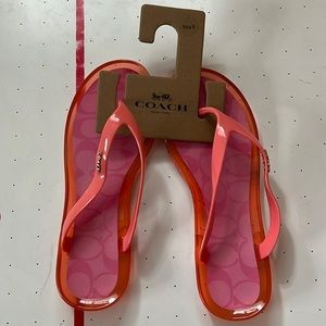 NWT Coach flip flops